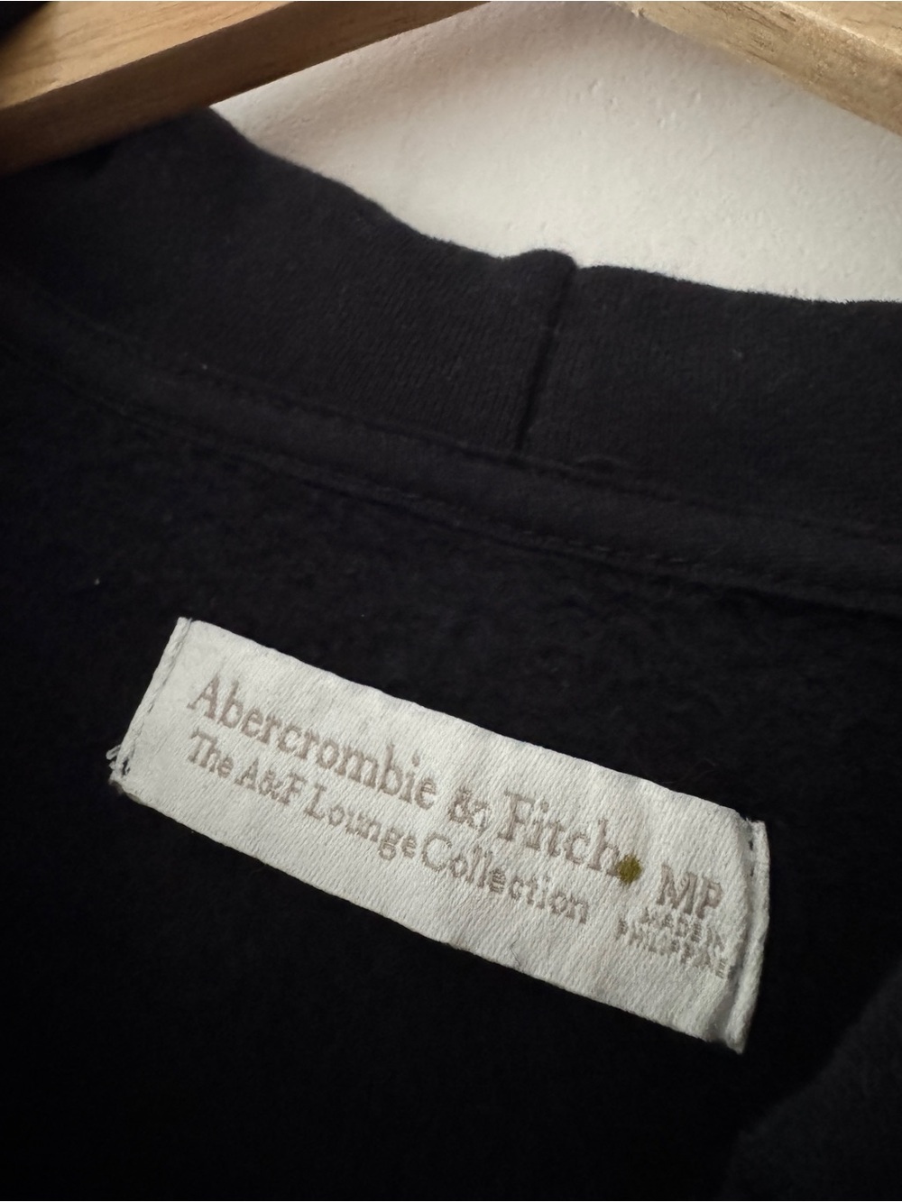 Abercrombie & Fitch Lounge Collection Black Hooded Cozy Fleece Jumpsuit - Picture 6 of 9